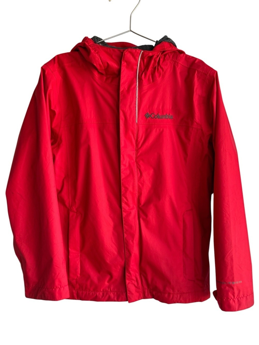 Columbia Kids Raincoat Size Small 8 Red Rain Jacket Unisex Boy Girl Lightweight
